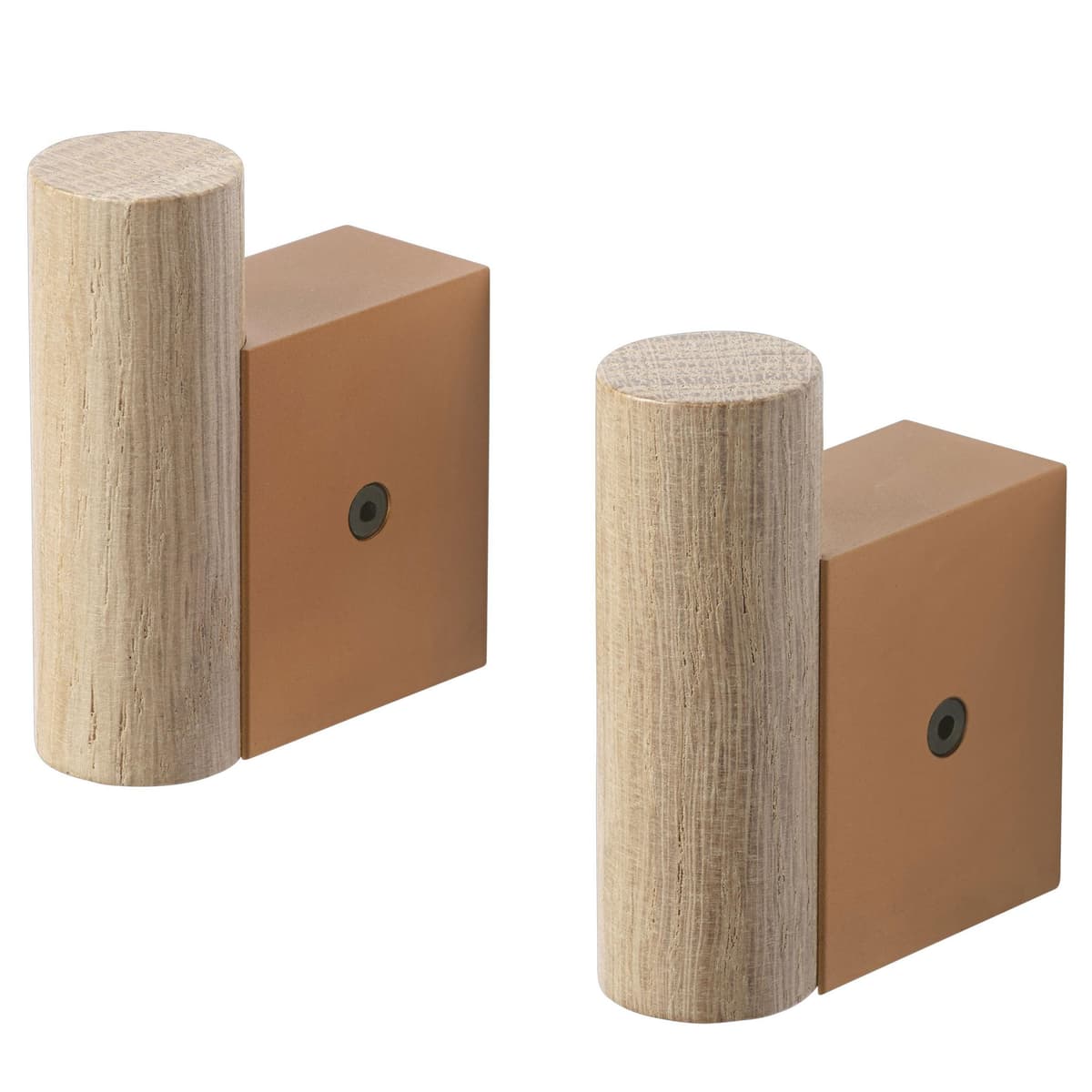 Muuto Attach Haak Set Van 2 Eiken/burnt Orange