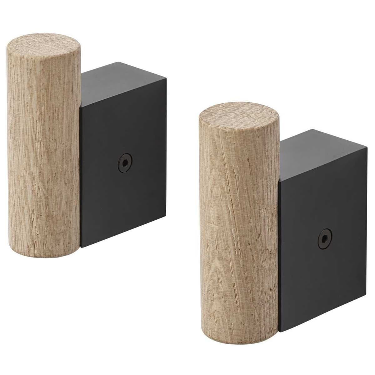 Muuto Attach Haak Set Van 2 Zwart