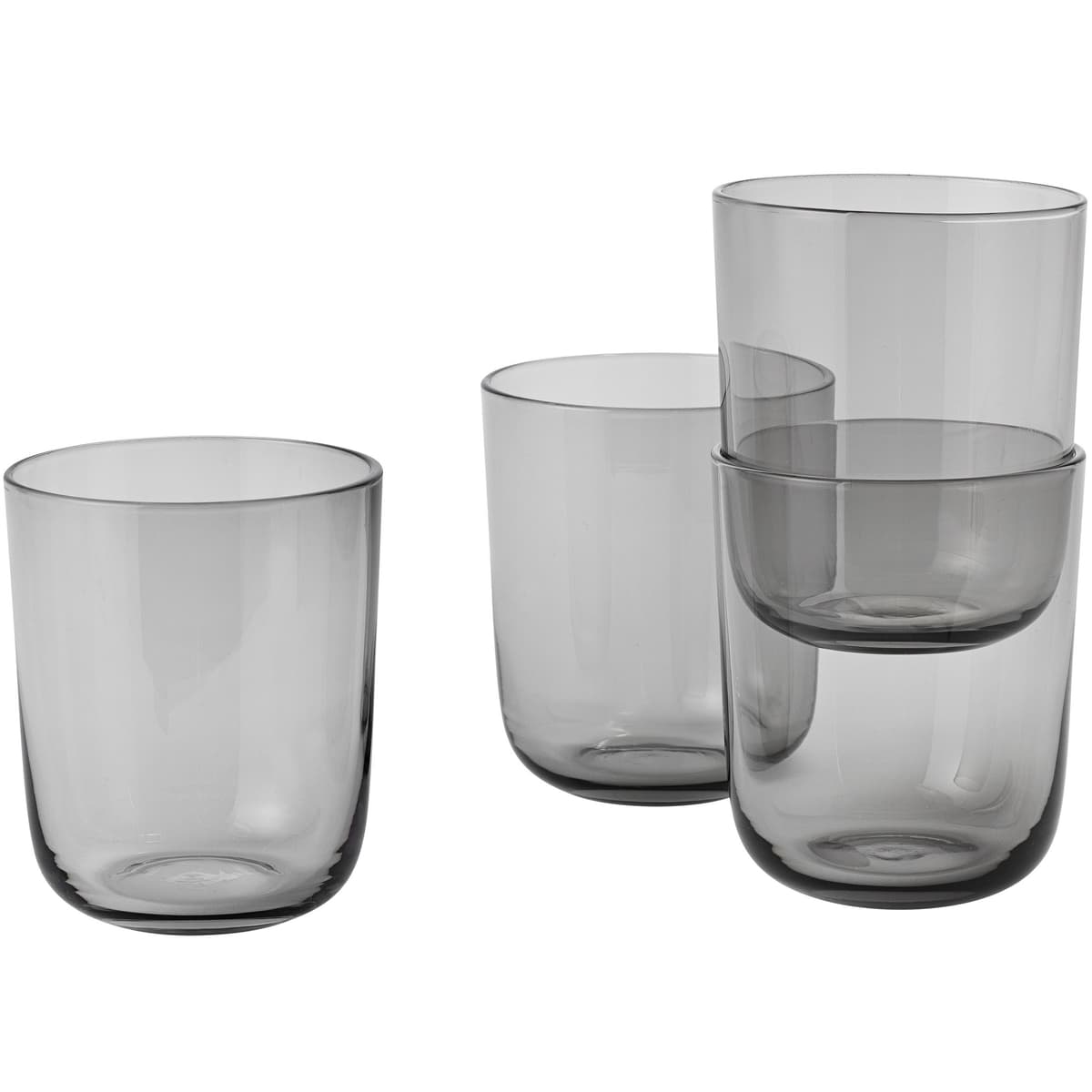 Muuto Corky Tall Glas 4 Stuks Grijs