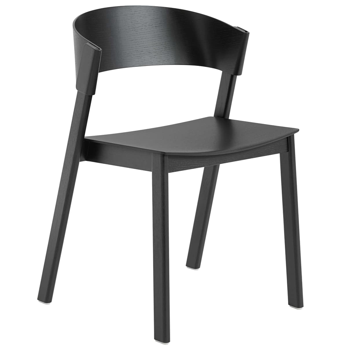 Muuto Cover Side Chair Eetkamerstoel Zwart
