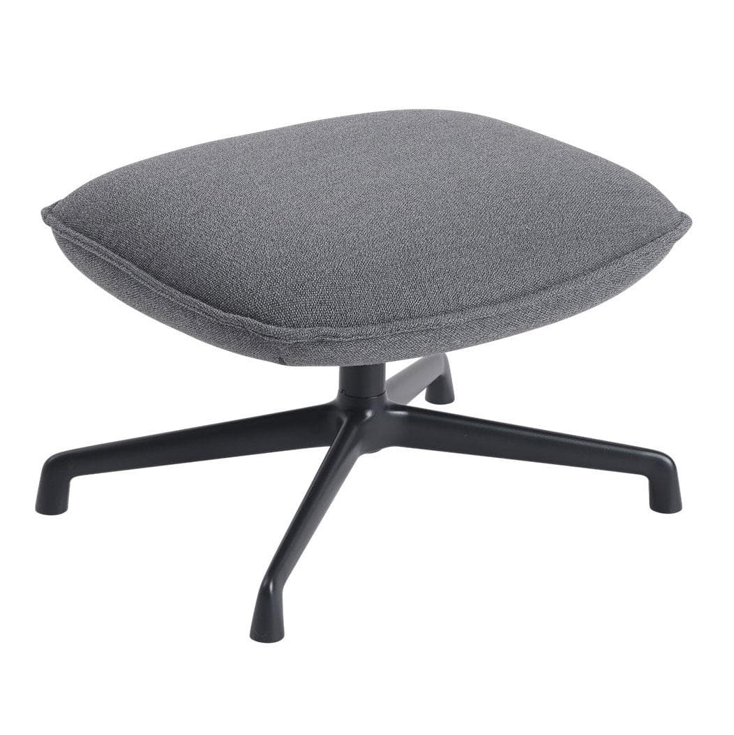 Muuto Doze Ottoman Met Swivel Base Zwart Onderstel Ocean 80