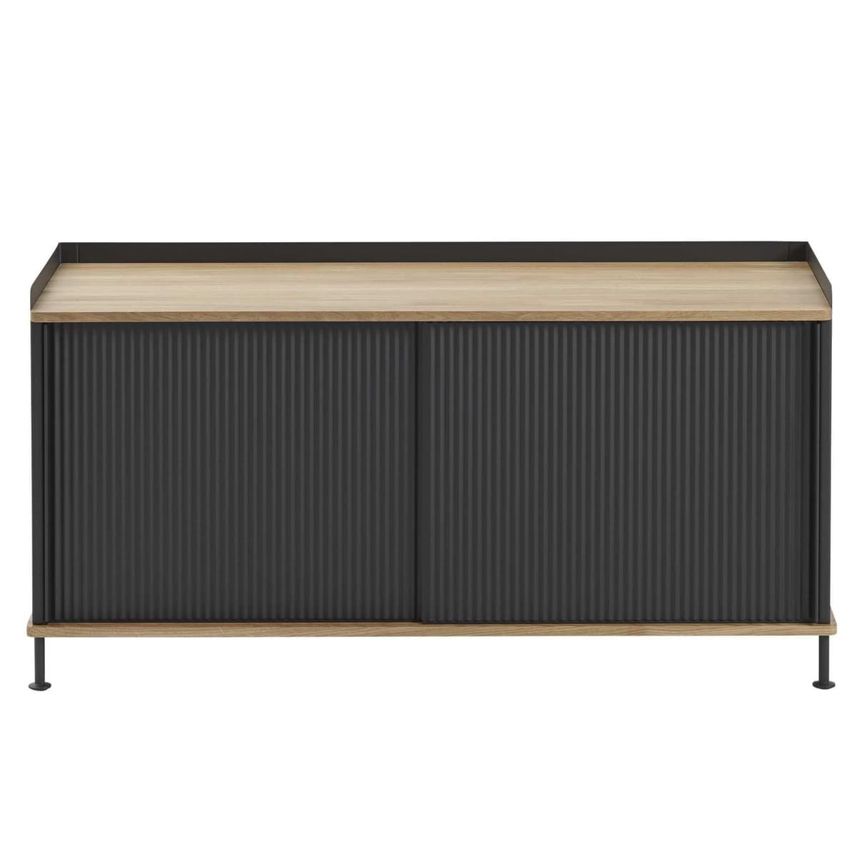Muuto Enfold Low Dressoir Zwart/eiken