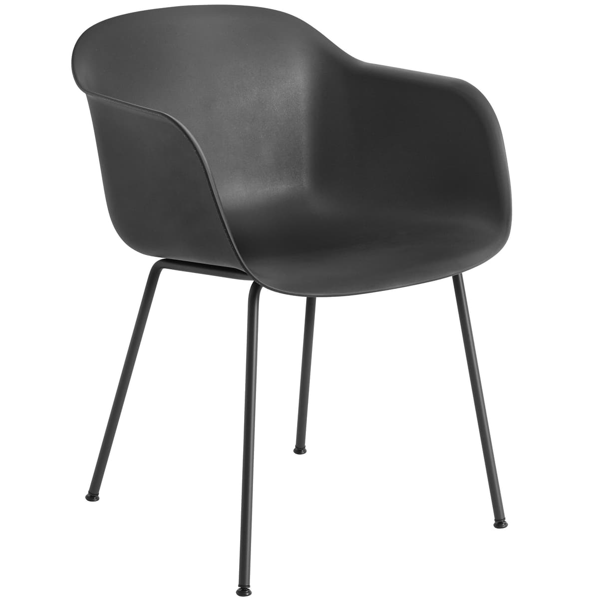 Muuto Fiber Tube Stoel Zwart
