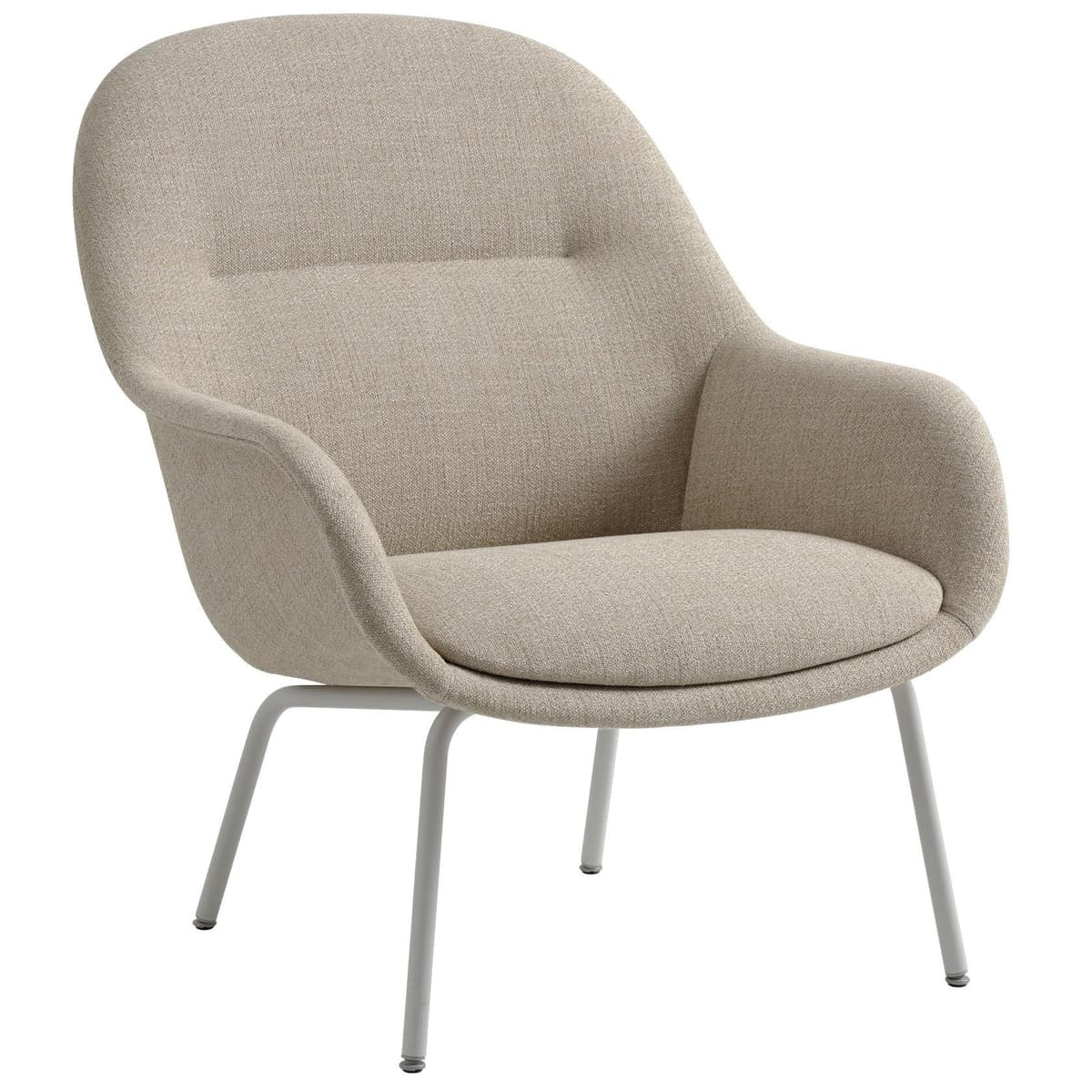 Muuto Fiber Fauteuil Tube Ecriture 240 Grijs Onderstel