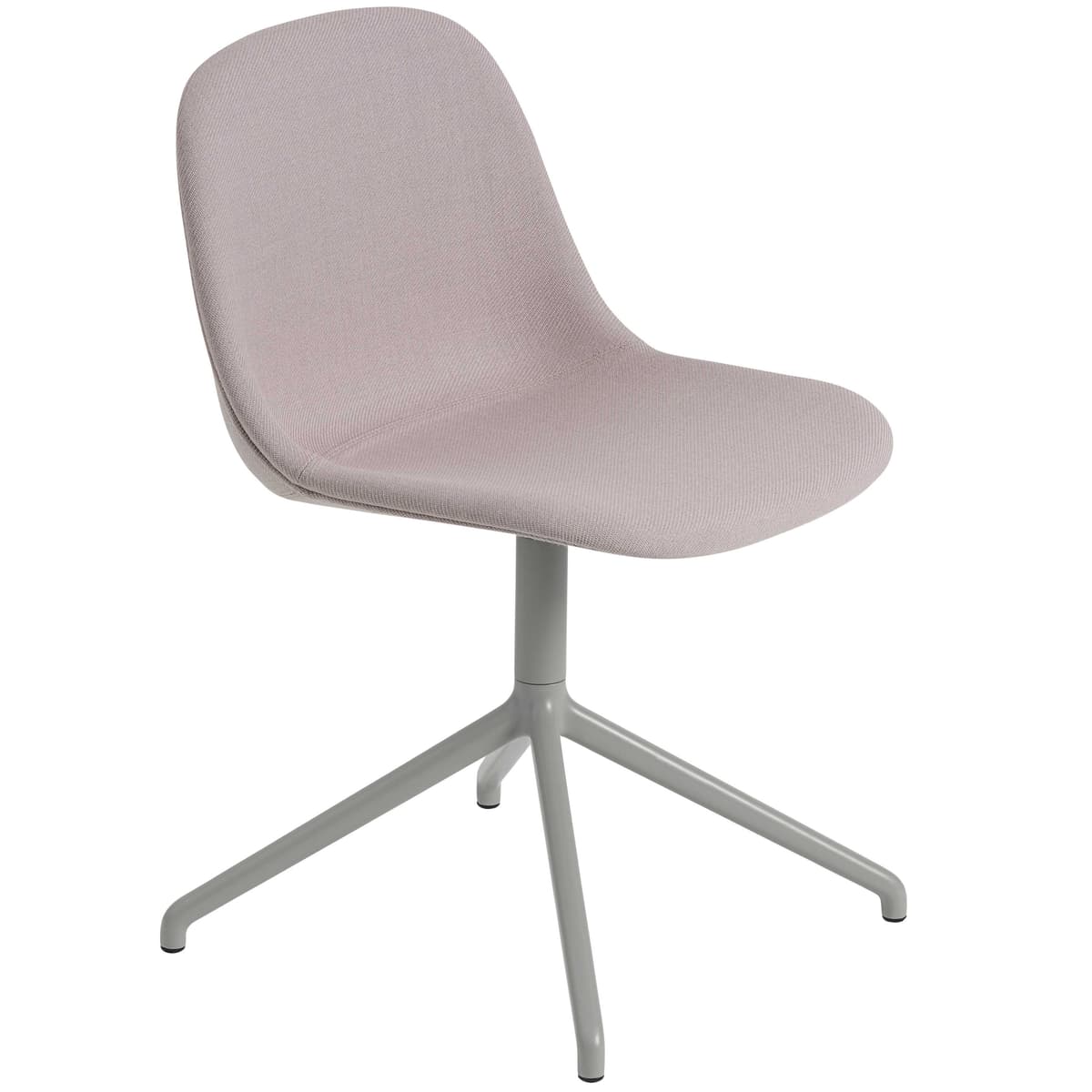 Muuto Fiber Side Swivel Stoel Twill Weave 620 Grijs