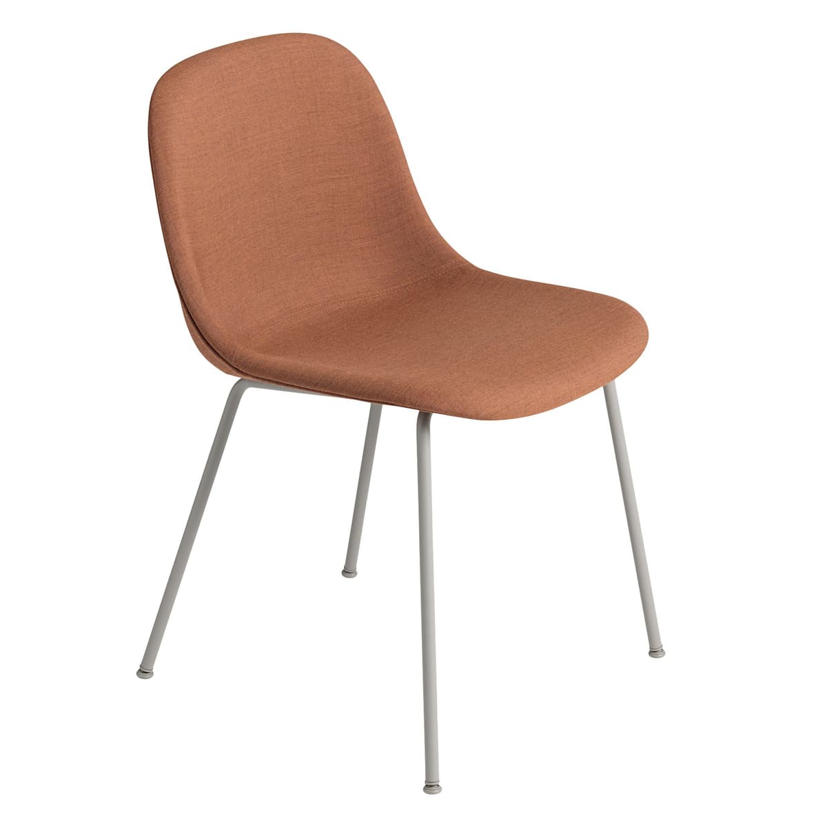 Muuto Fiber Side Tube Gestoffeerde Stoel Remix 452 Grijs