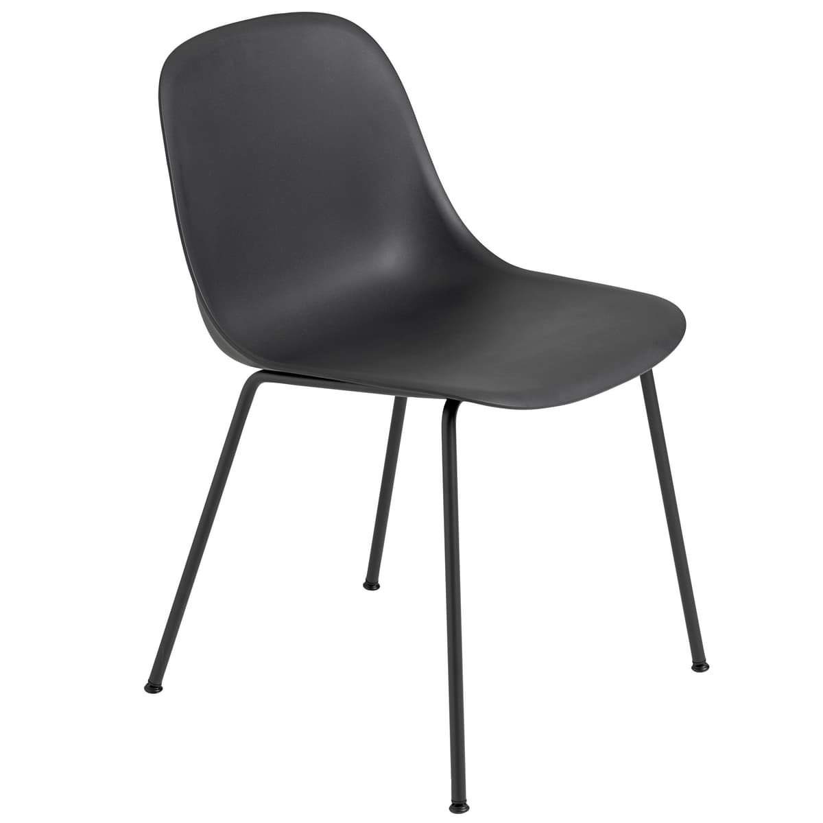 Muuto Fiber Side Tube Stoel Zwart