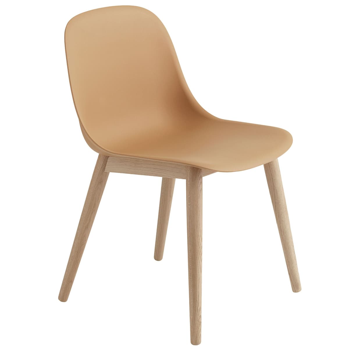 Muuto Fiber Side Wood Stoel Oker