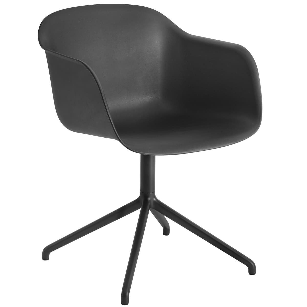 Muuto Fiber Swivel Stoel Zwart