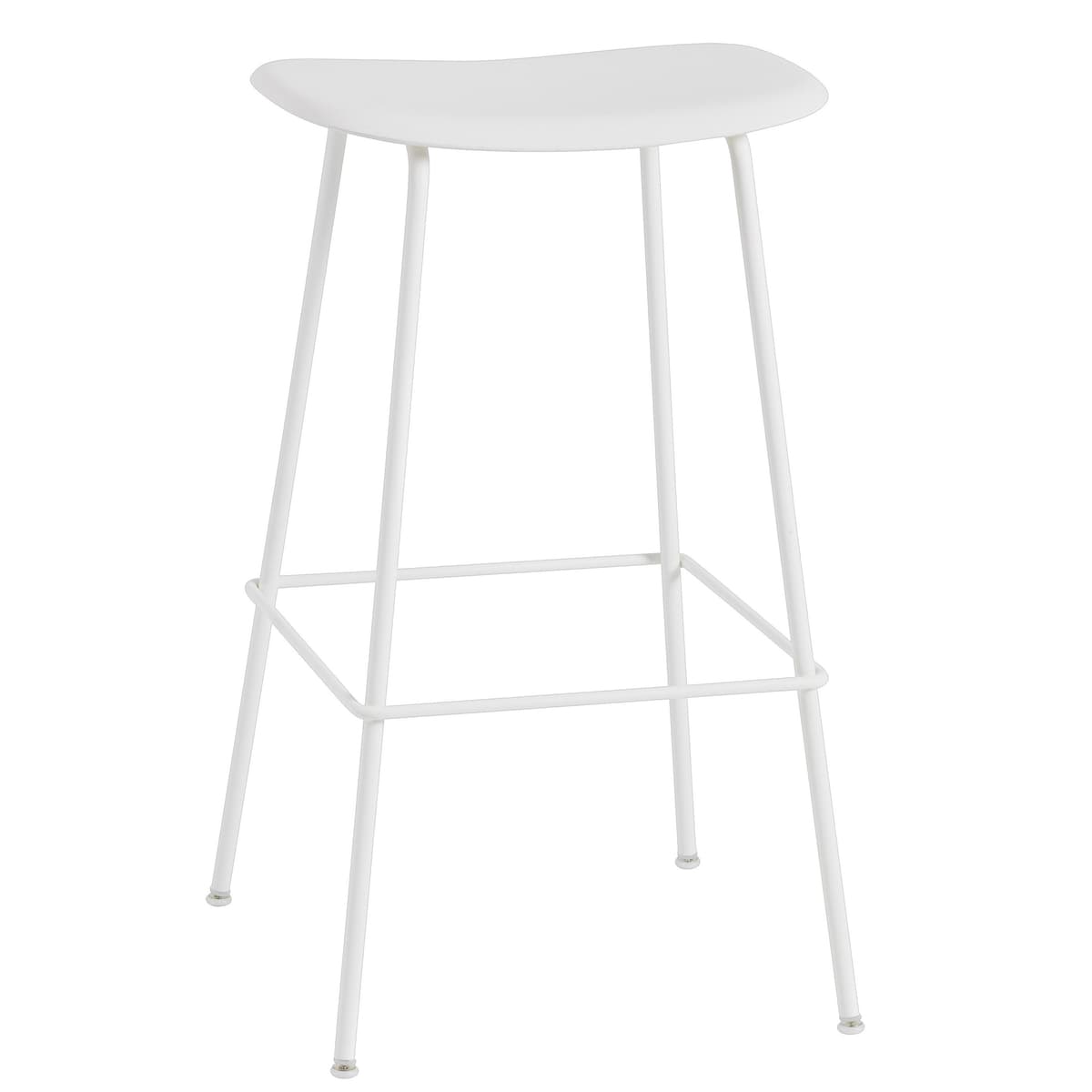 Muuto Fiber Tube Barkruk 75cm Wit