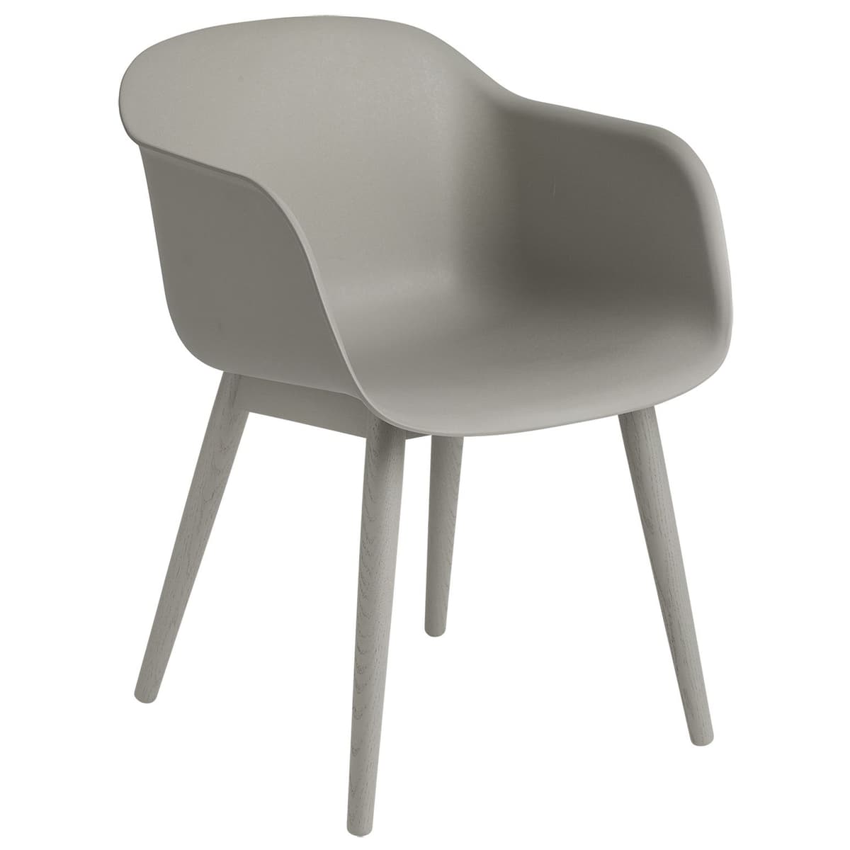 Muuto Fiber Wood Stoel Grijs