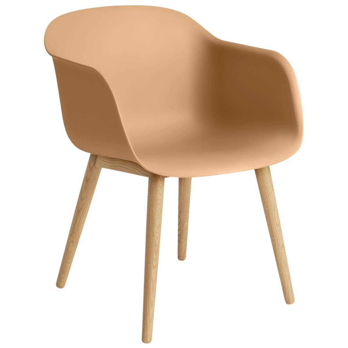 Muuto Fiber Wood Stoel Oker