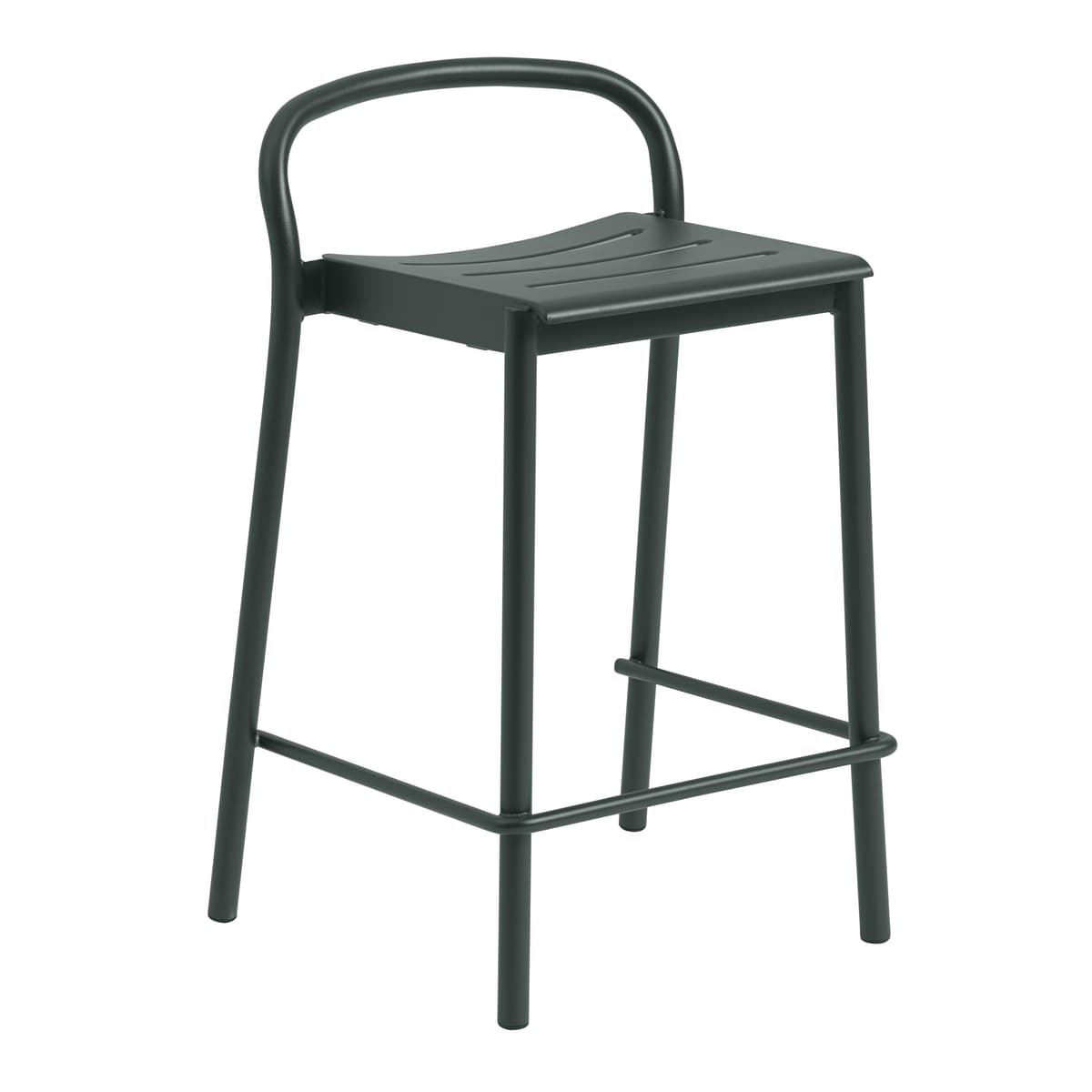 Muuto Linear Steel Barkruk 65 Dark Green