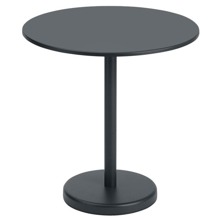 Muuto Linear Steel TuintafelØ70 H73 Anthractie Black