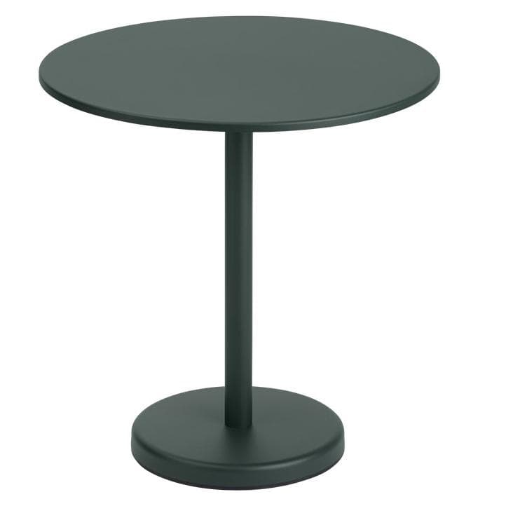 Muuto Linear Steel TuintafelØ70 H73 Dark Green