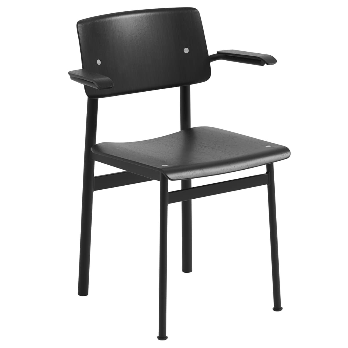 Muuto Loft Stoel Met Armleuning Zwart