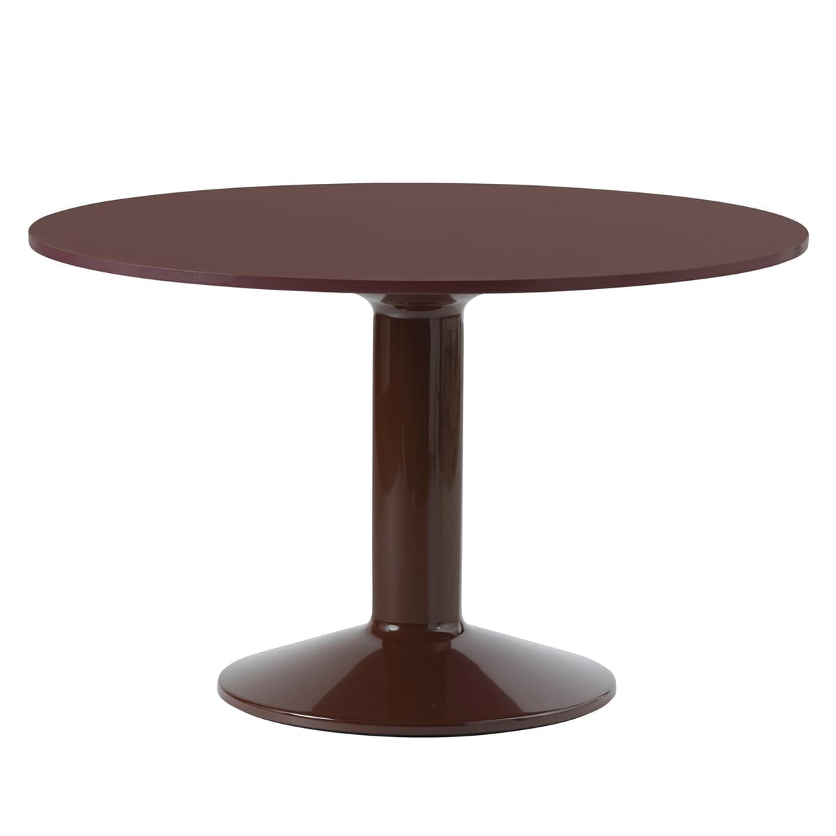 Muuto Midst Eettafel 120 Donkerrood Linoleum