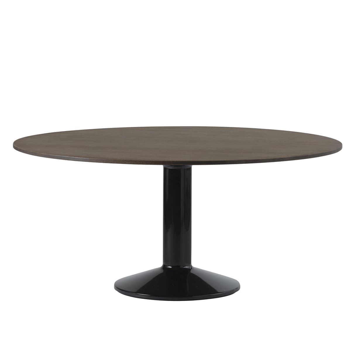 Muuto Midst Eettafel 160 Donker Geolied Eiken Zwarte Voet