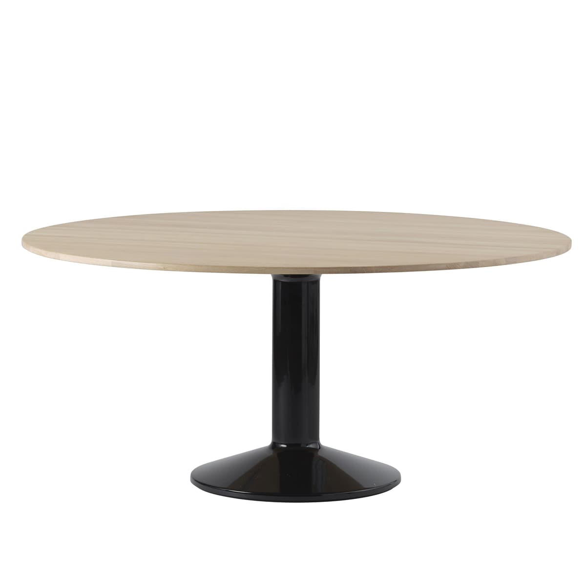 Muuto Midst Eettafel 160 Geolied Eiken Zwarte Voet