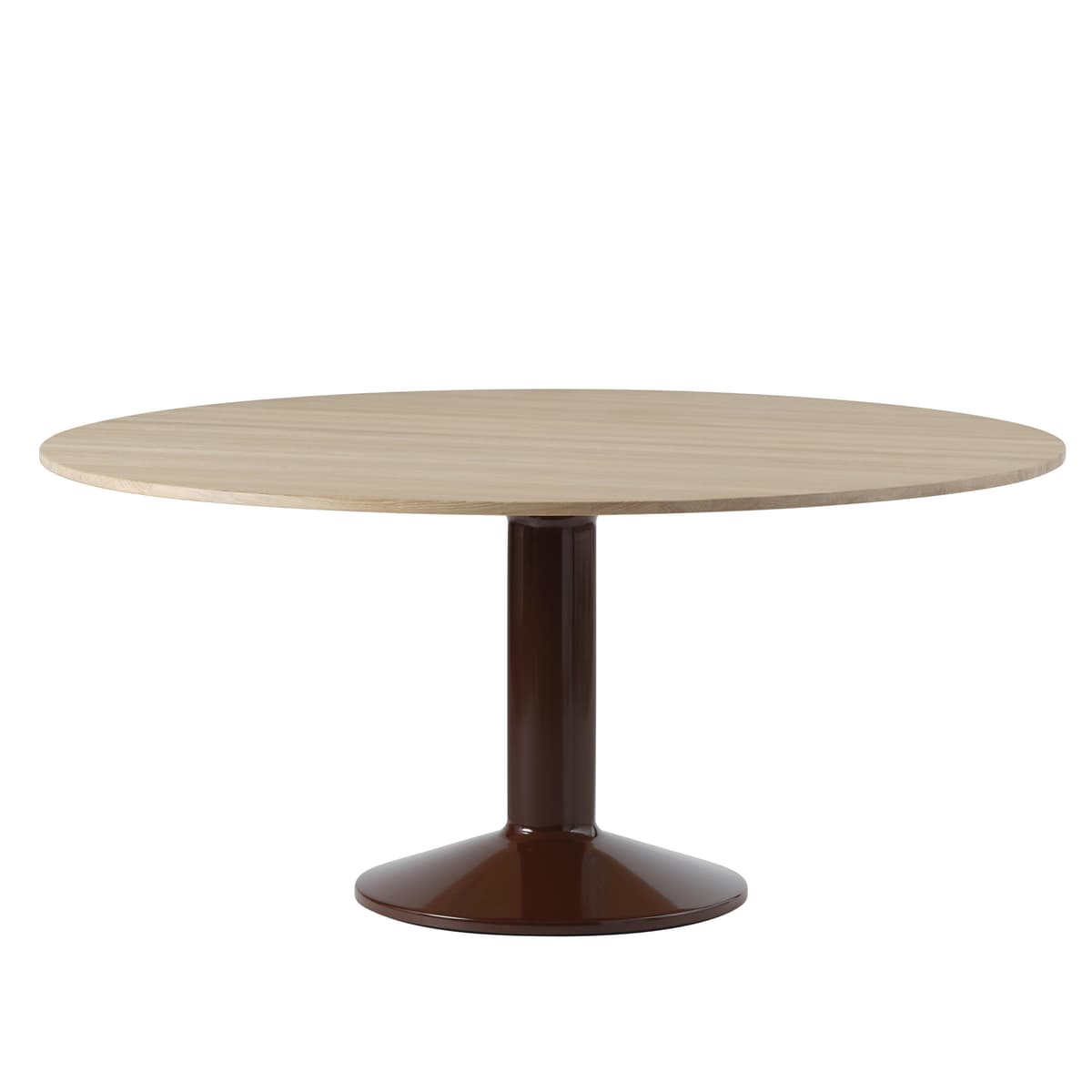 Muuto Midst Eettafel 160 Geolied Eiken Donkerrode Voet