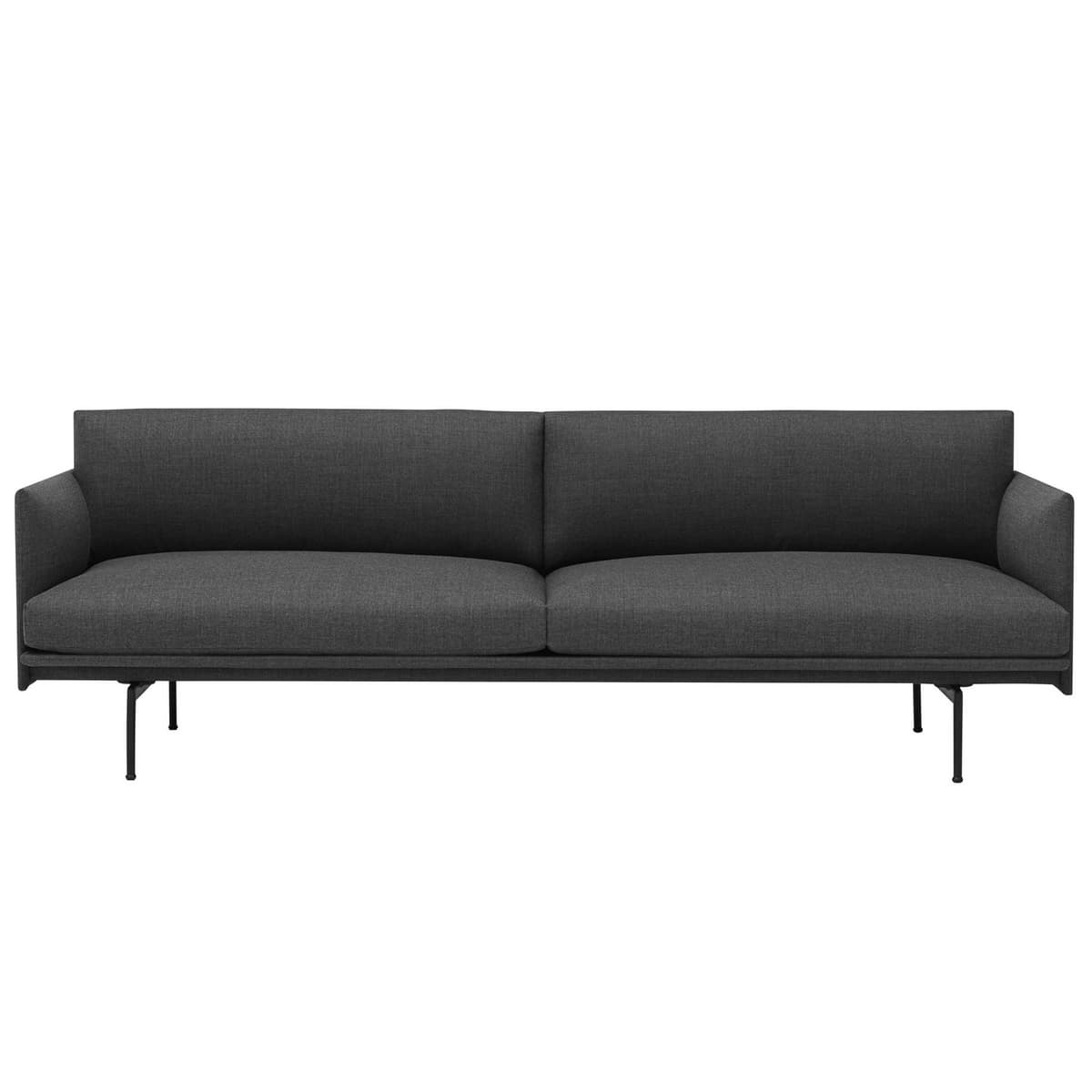 Muuto Outline Bank 3-zits Remix 163 Onderstel Zwart
