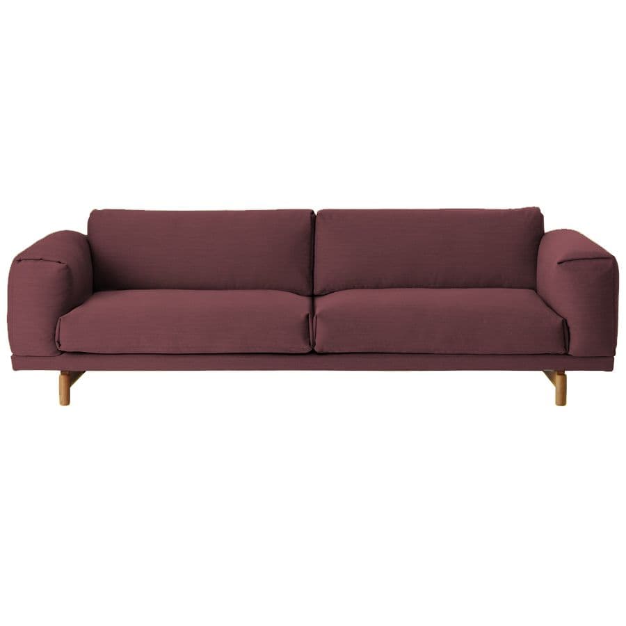 Muuto Rest Bank Driezitter Rime 591 Eiken Onderstel