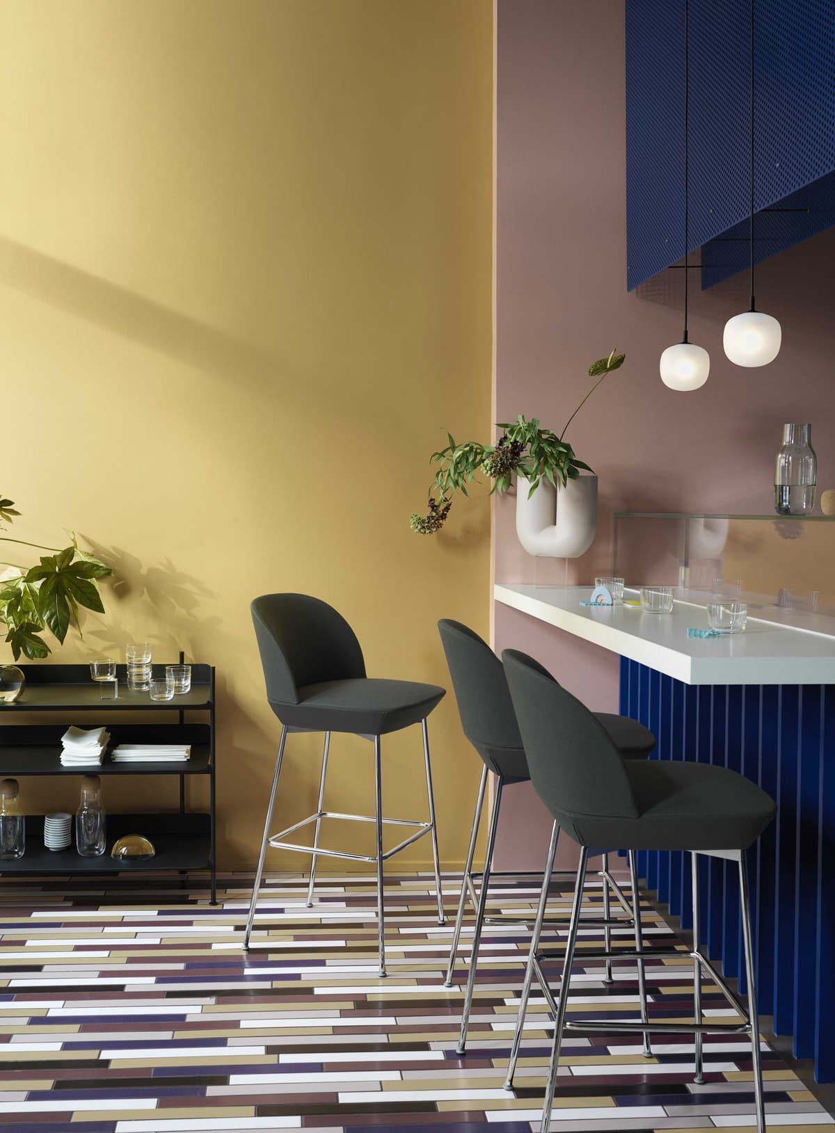 Muuto Oslo Barkruk 65cm Ocean 32/Chrome thumbnail 4