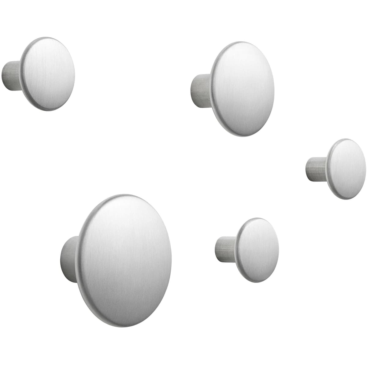Muuto The Dots Metal Haak Set Van 5 Aluminum