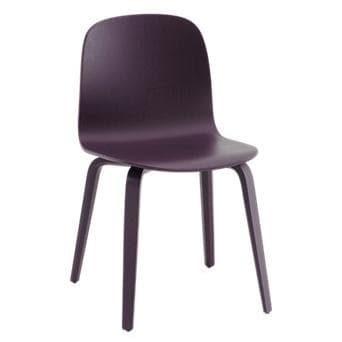 Muuto Visu Eetkamerstoel Houten Onderstel Plum