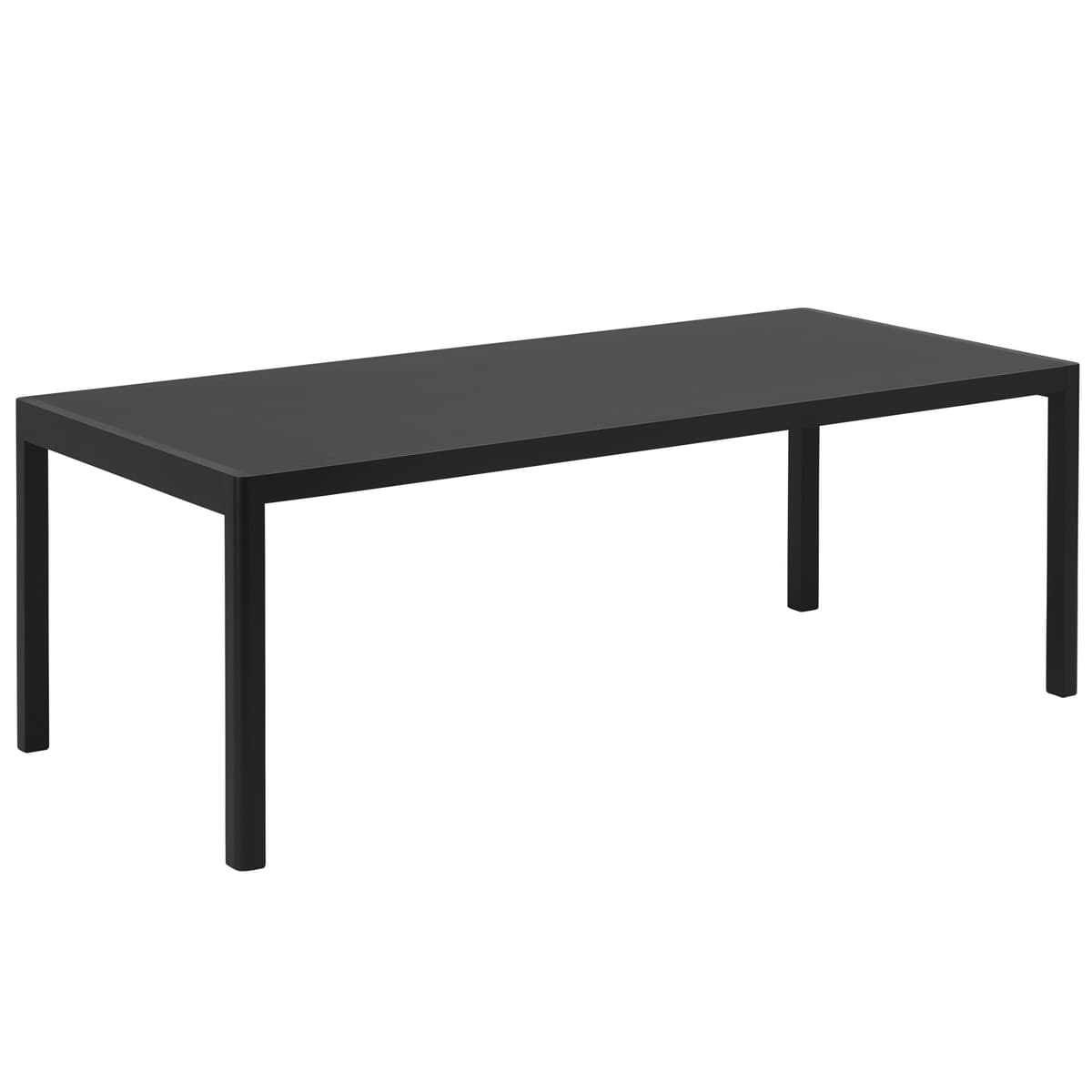 Muuto Workshop Tafel 200x92cm Zwart Linoleum