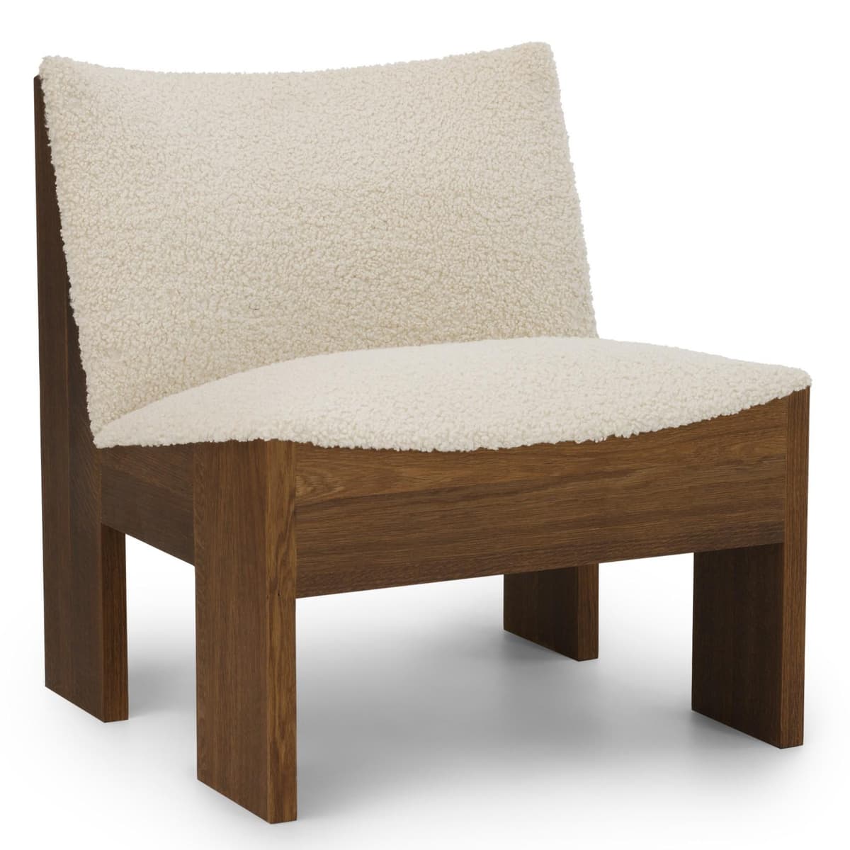 New Works Tenon Fauteuil Gerookt Eiken Zinc Drake Spacedust