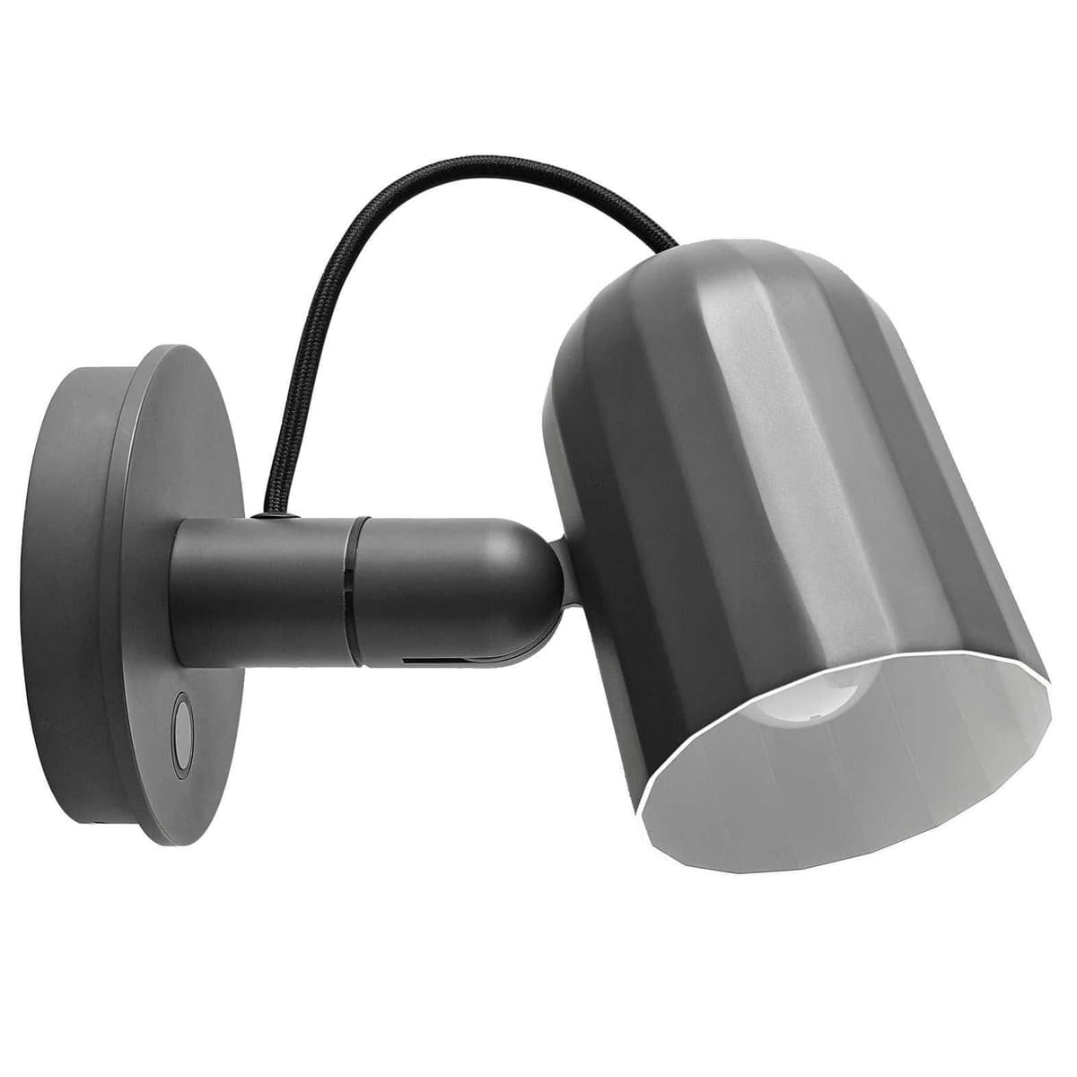Hay Noc Wall Button LED Wandlamp Donkergrijs