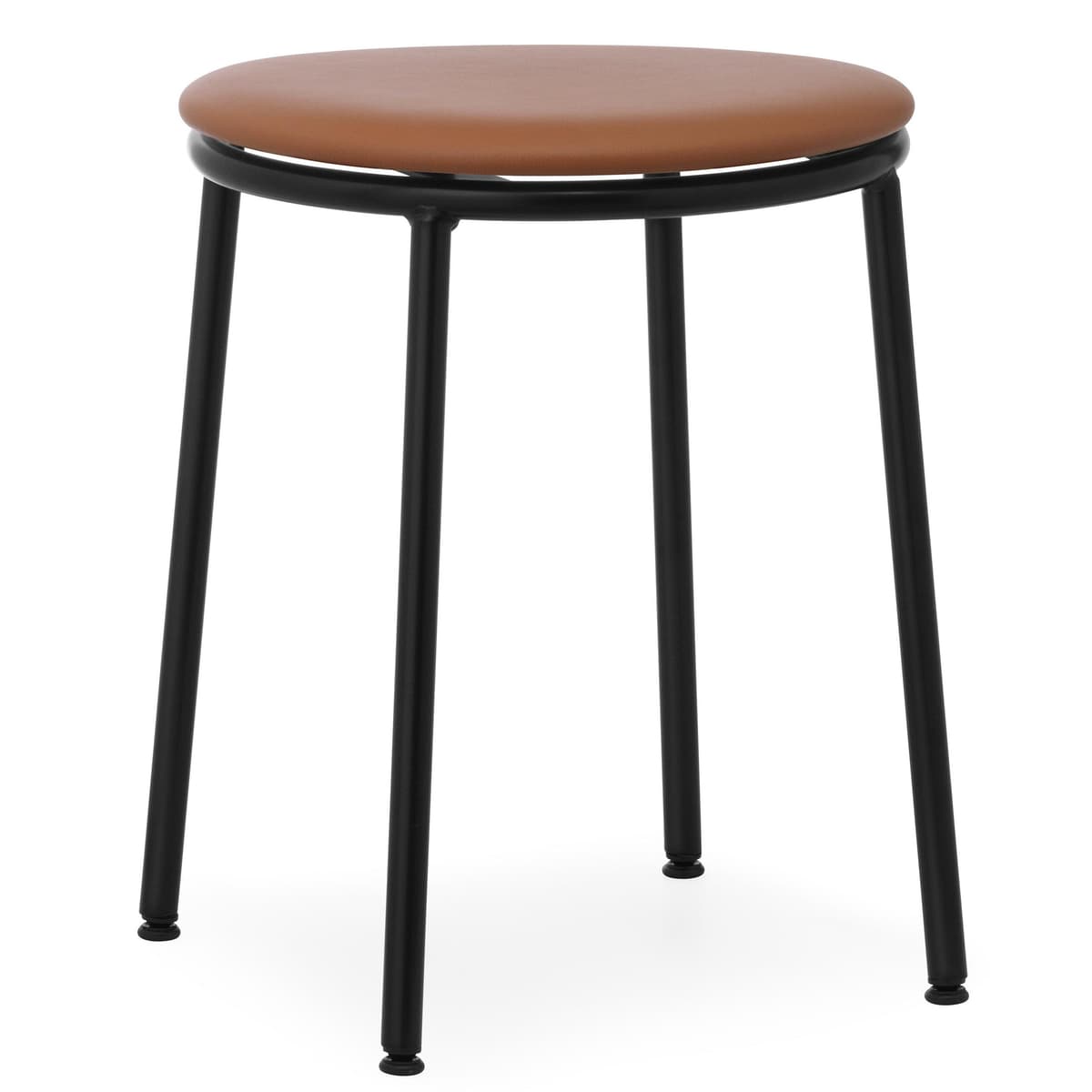 Normann Copenhagen Circa Kruk Gestoffeerd 45 Ultra Leder Brandy