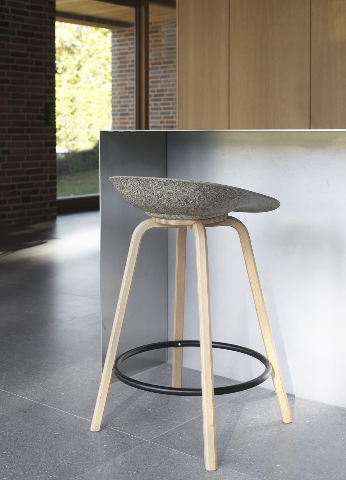 Normann Copenhagen Mat Barkruk 65 Cm Beuken Black/Hemp thumbnail 3