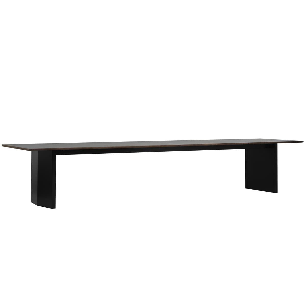 Normann Copenhagen Panel Eettafel 100x420 Black Onderstel Dark Brown