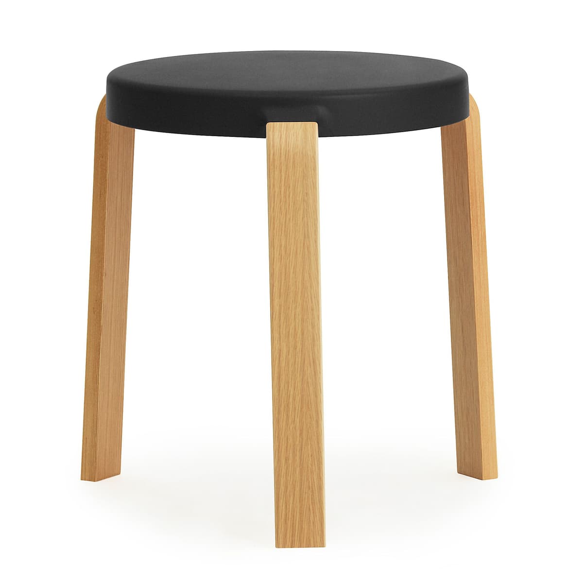 Normann Copenhagen Tap Kruk Met Eiken Onderstel Zwart