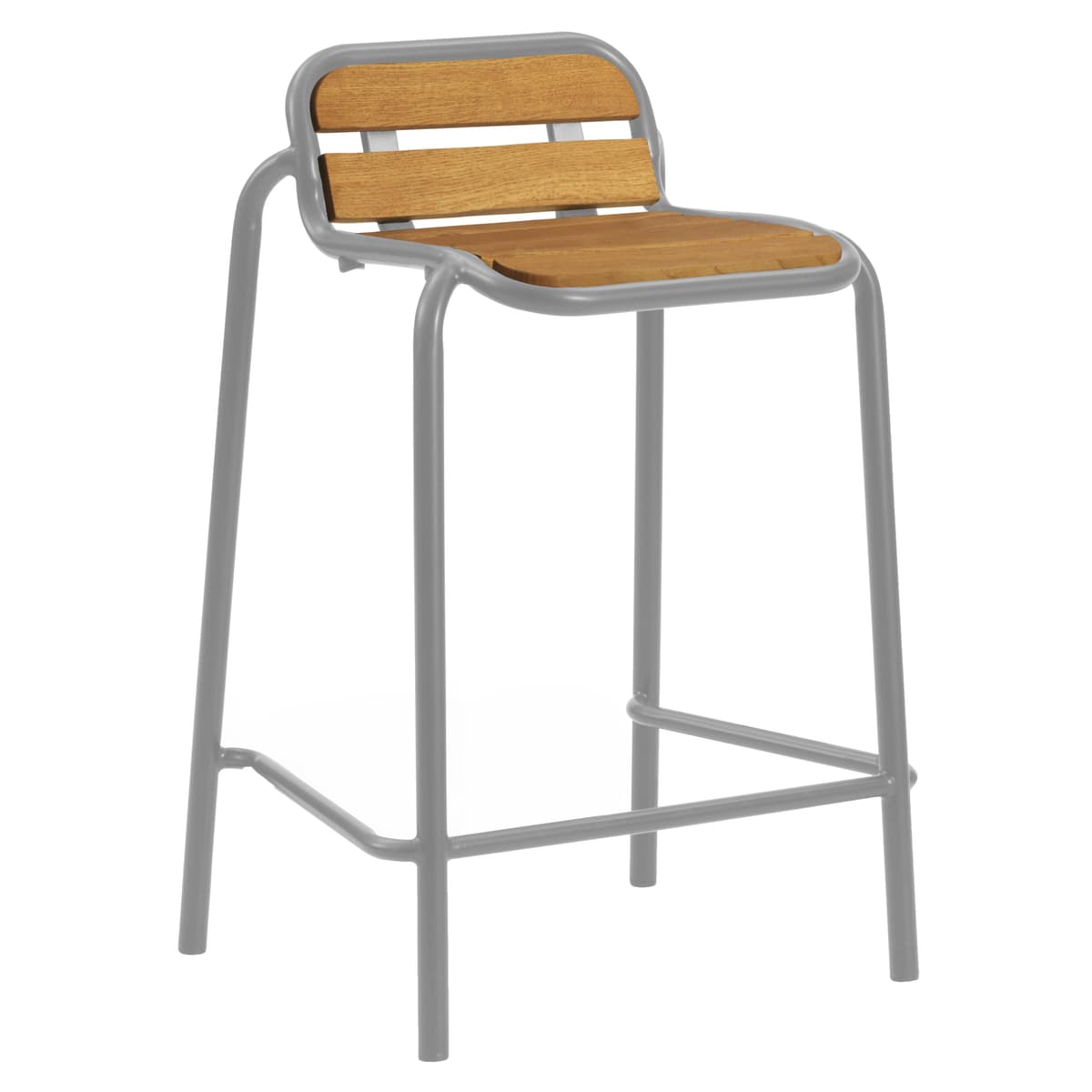 Normann Copenhagen Vig Wood Barkruk 65 Grijs