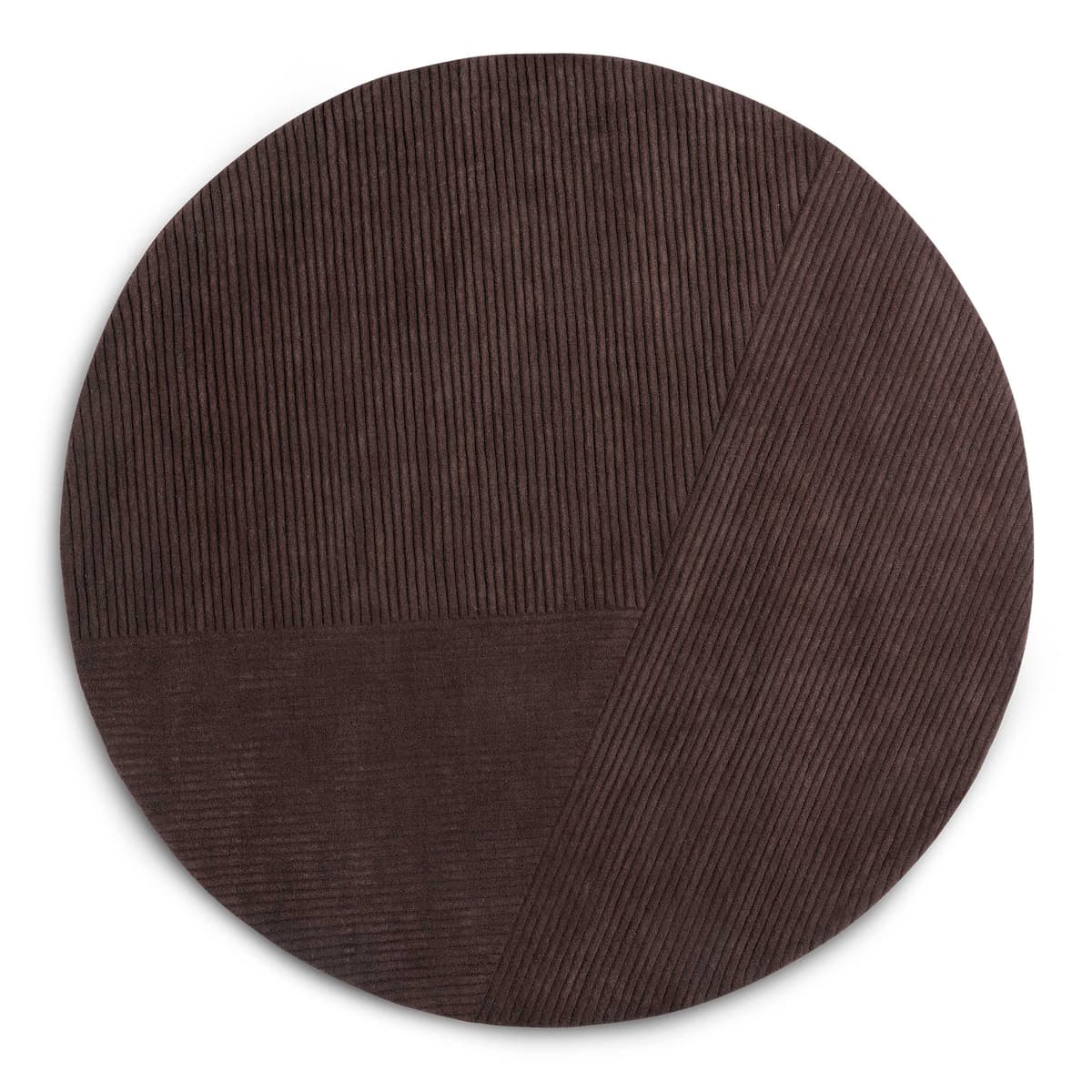 Northern Row Circular VloerkleedØ200 Donkerbruin