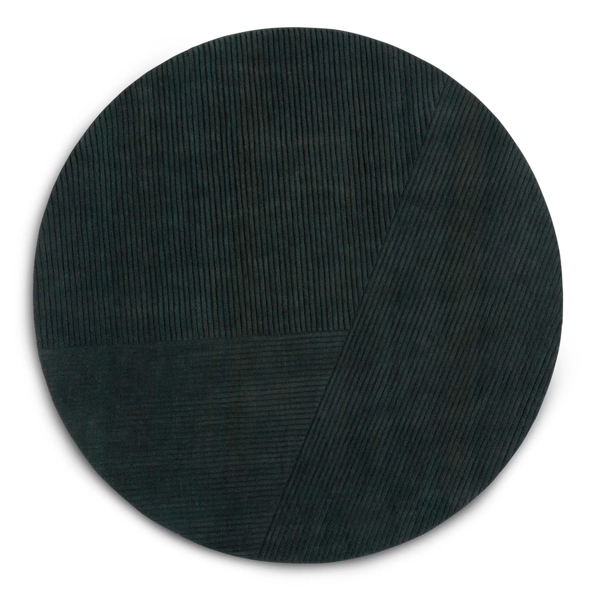 Northern Row Circular VloerkleedØ200 Donkergroen