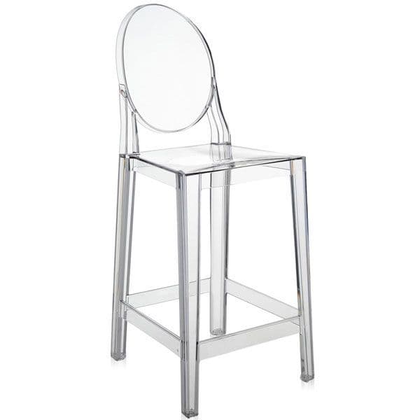 Kartell One More One More Please Rond Low Transparant Barkruk
