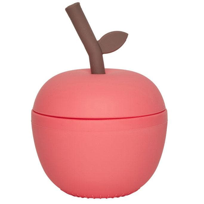 OYOY Apple Drinkfles Siliconen Cherry Red