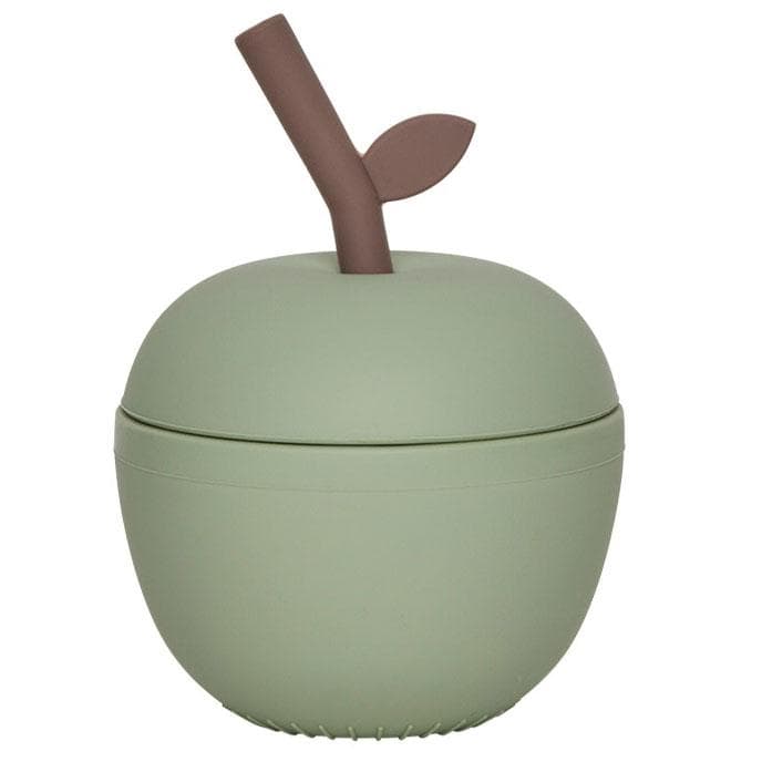 OYOY Apple Drinkfles Siliconen Green