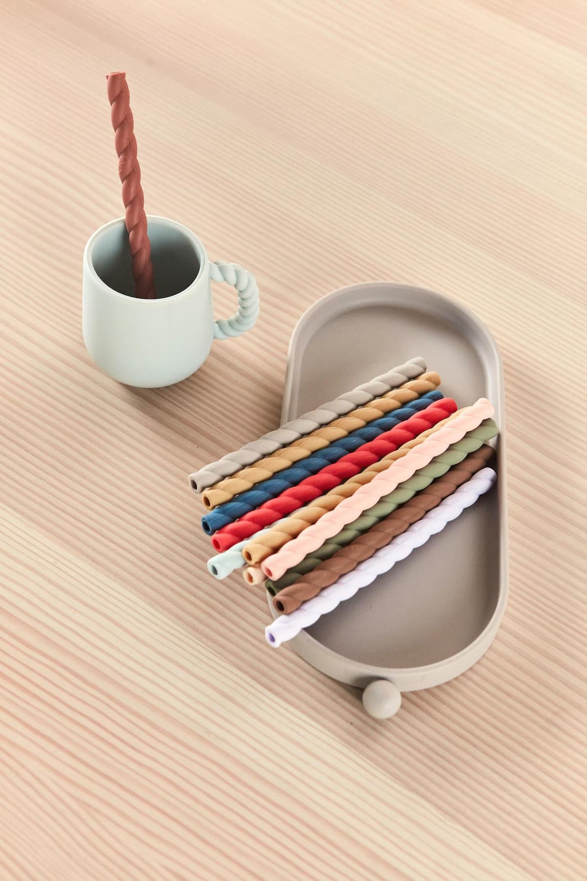 OYOY Mellow Rietjes Set Van 6 Caramel Blue thumbnail 2