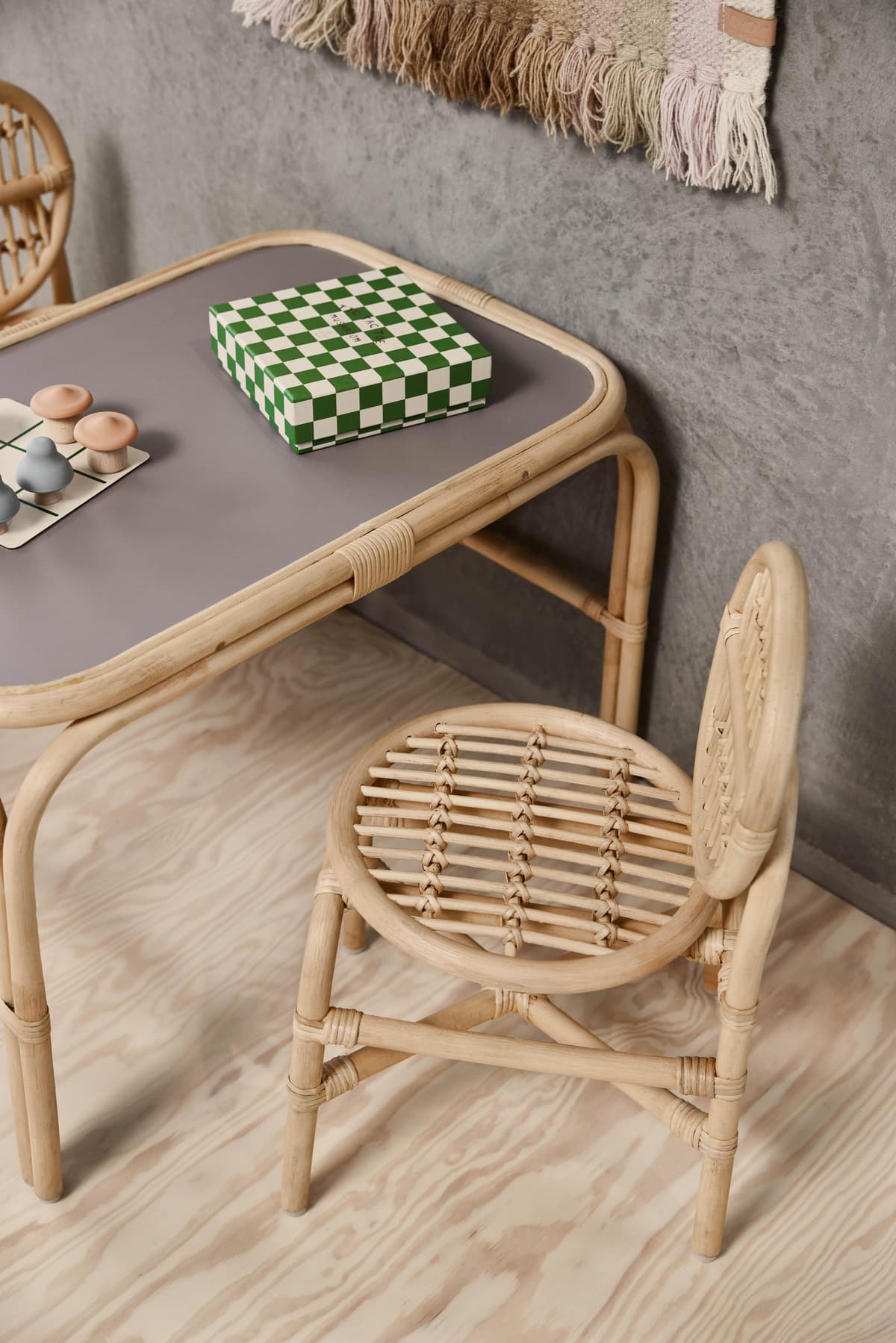 OYOY Nana Mini Kindertafel 70x48 Rattan thumbnail 3