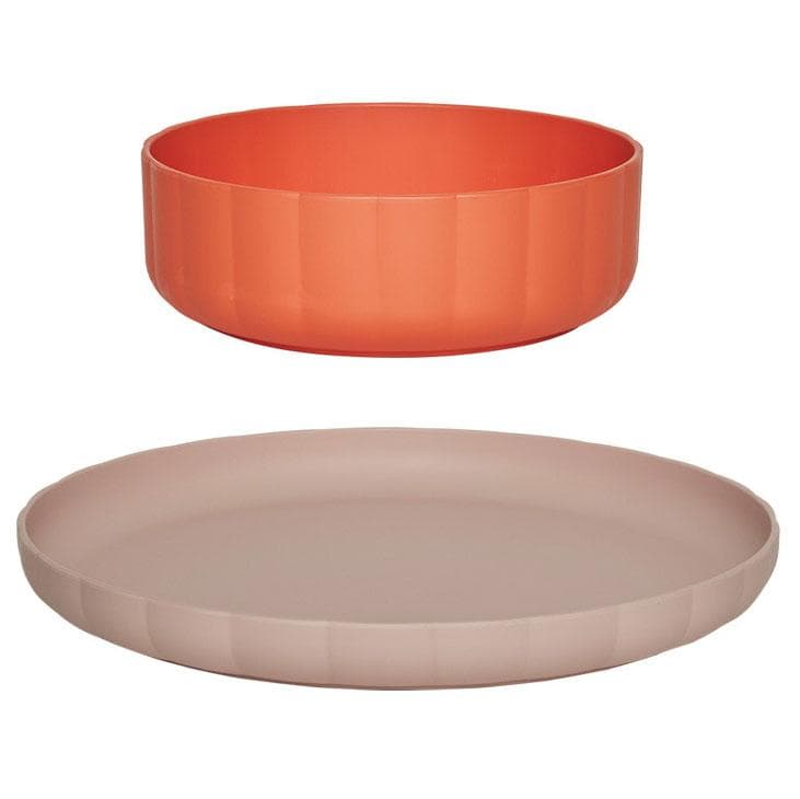 OYOY Pullo BordØ20 En Schaal Ø14 Serviesset Van 2 Rose/Apricot