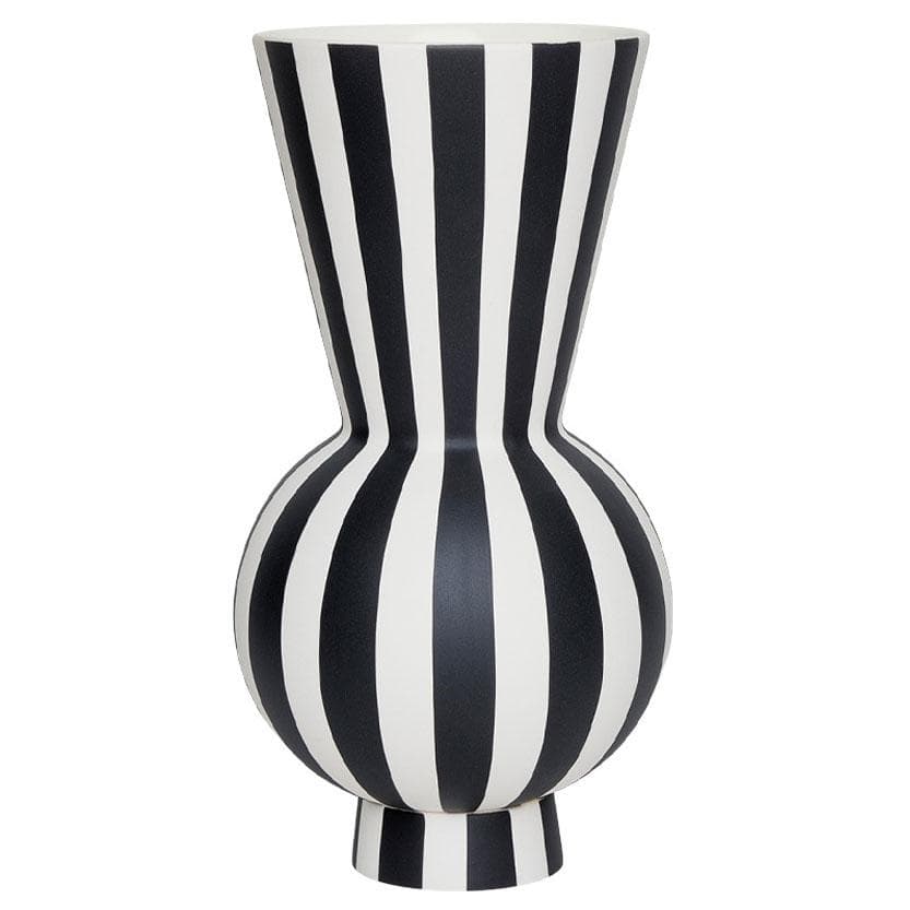OYOY Toppu VaasØ14,5 Zwart/wit