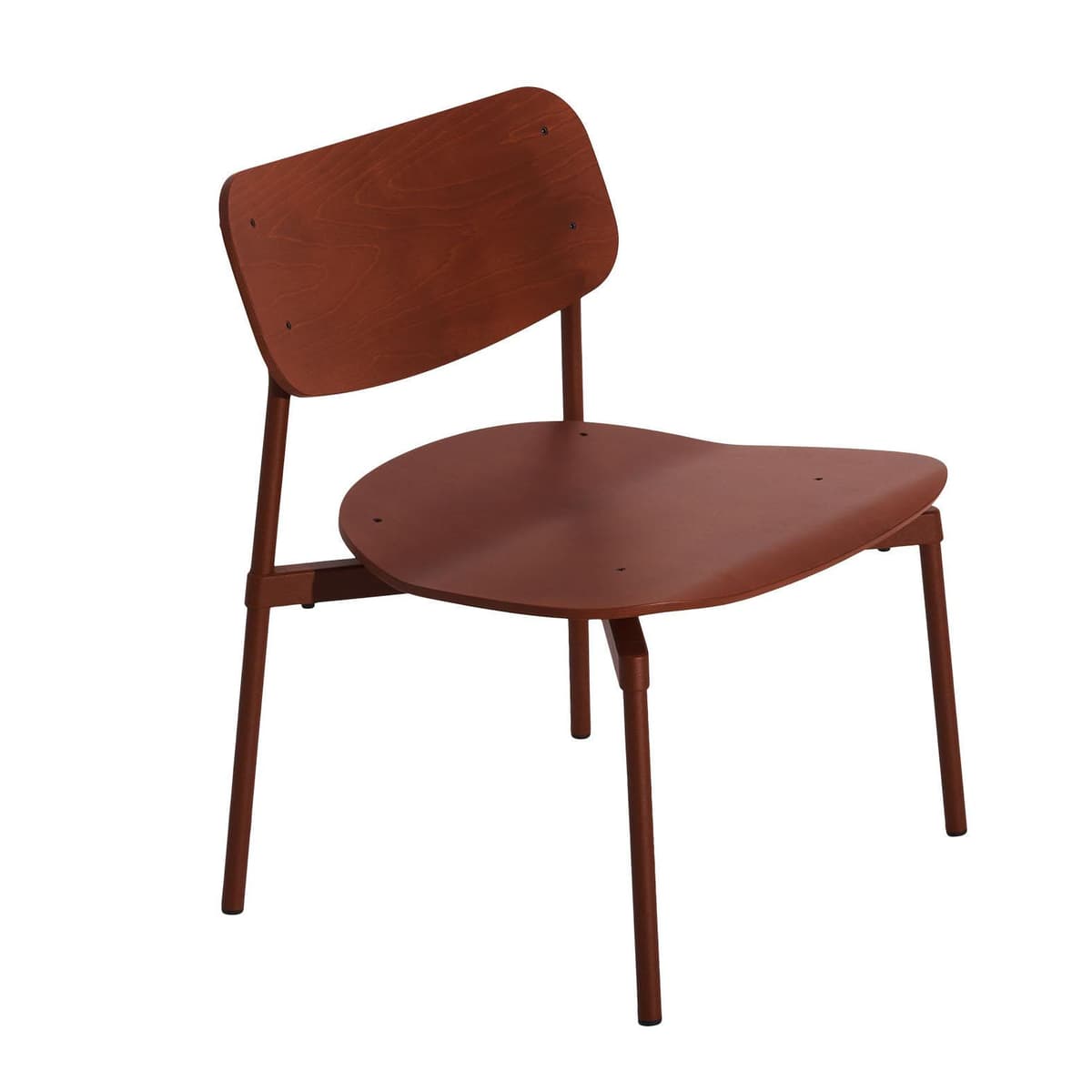 Petite Friture Fromme Wood Fauteuil Red Brown