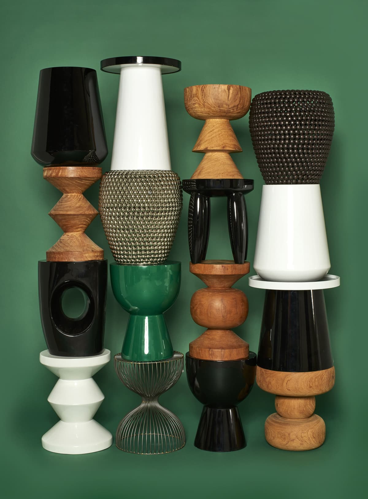 POLSPOTTEN Zig Zag Kruk Hout thumbnail 3