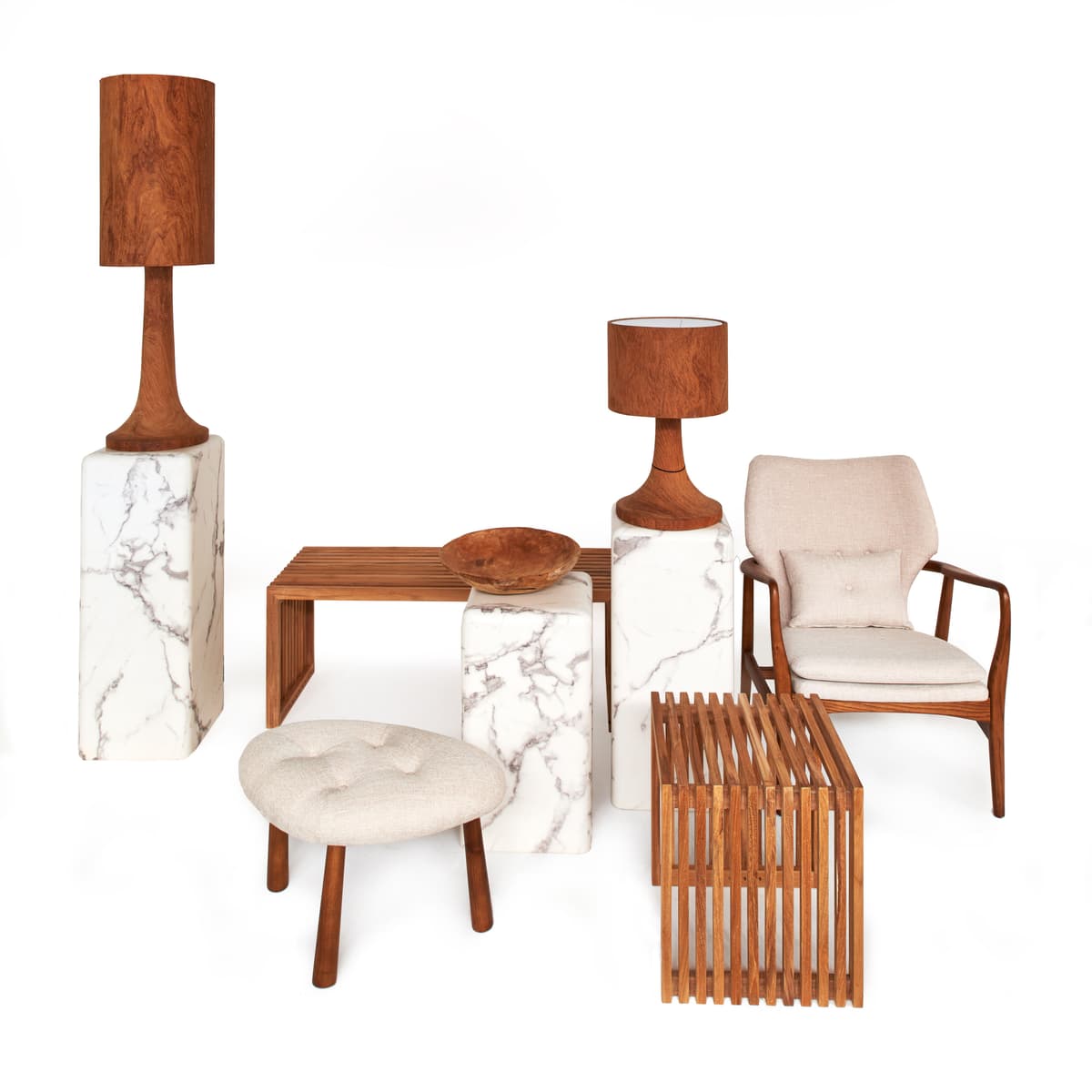 POLSPOTTEN Pillar Marble Pilaar Small Wit thumbnail 2