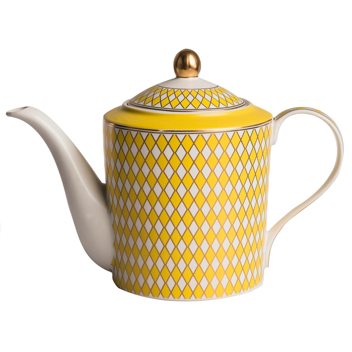 POLSPOTTEN Chess Theepot Geel